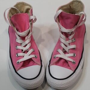 Converse Chuck‎ Taylor All Star High Top Pink Canvas Sneakers Womans Size 6
